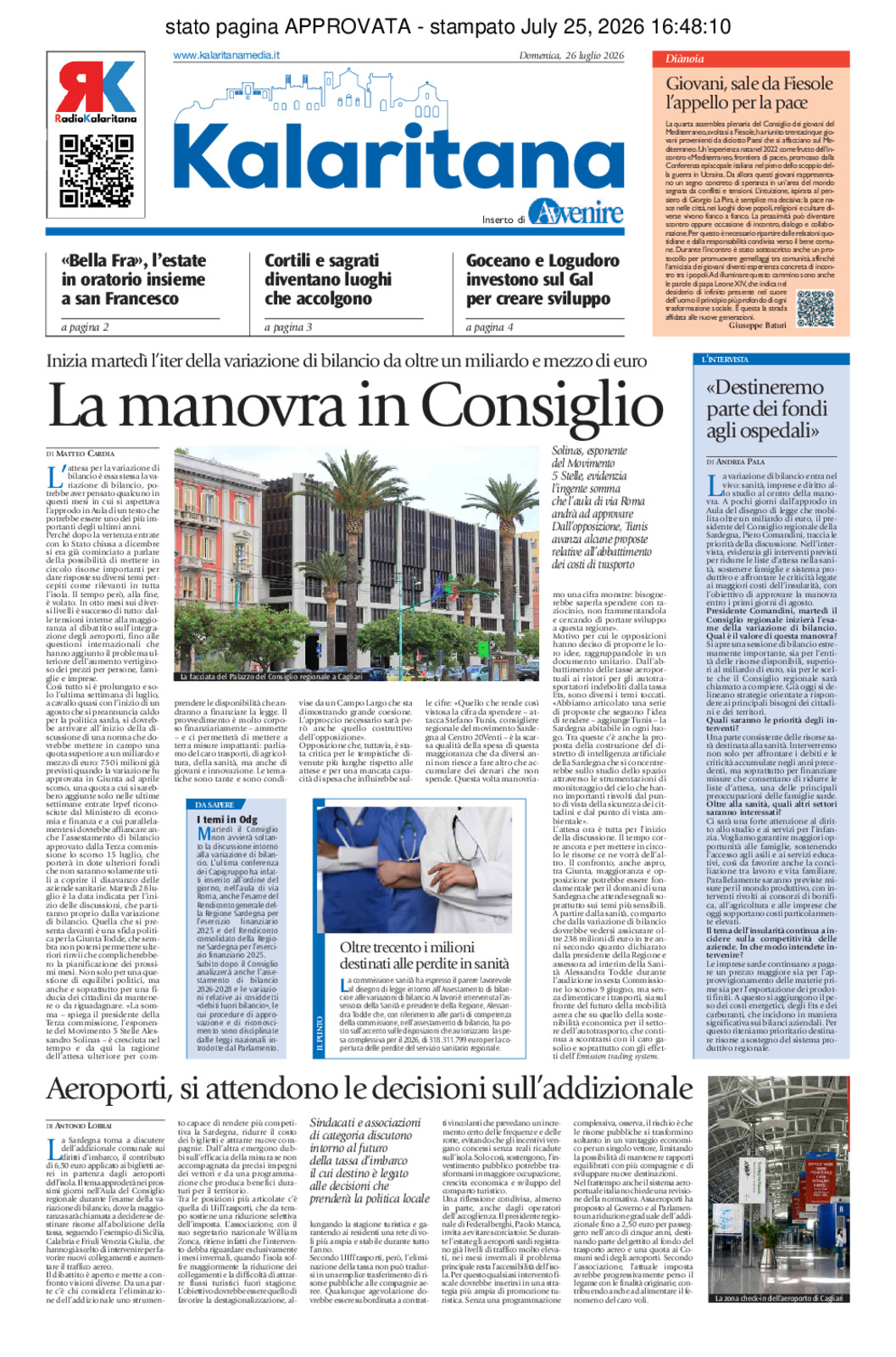 Kalaritana del 26/07/2026